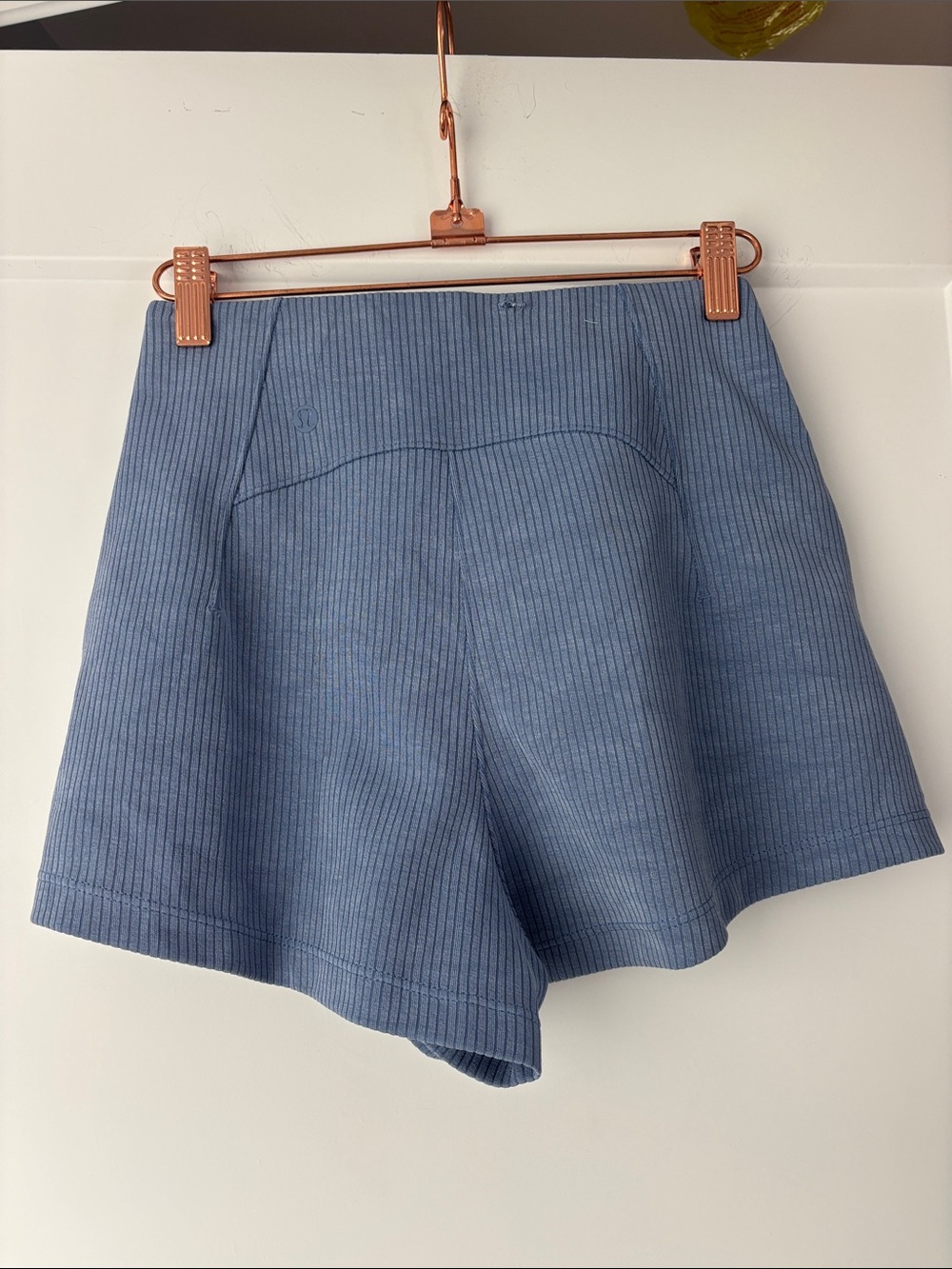 lululemon athletica Ribbed Slate Blue Athletic Shorts - Picture 2 of 5